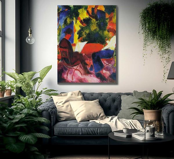 Couple At The Garden Table By August Macke Fine Art Print