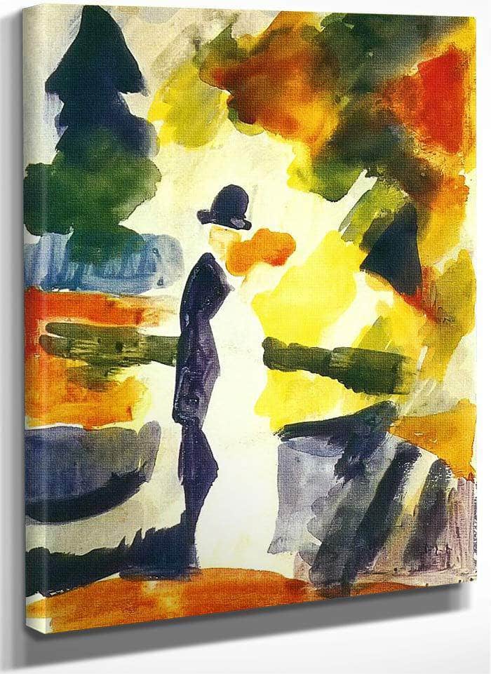 Couple In A Park By August Macke Fine Art Print