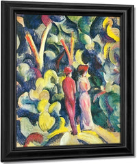 Couple Waking On A Path By August Macke Fine Art Print