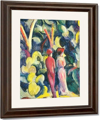 Couple Waking On A Path By August Macke Fine Art Print