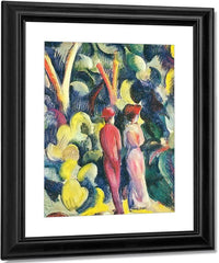 Couple Waking On A Path By August Macke Fine Art Print