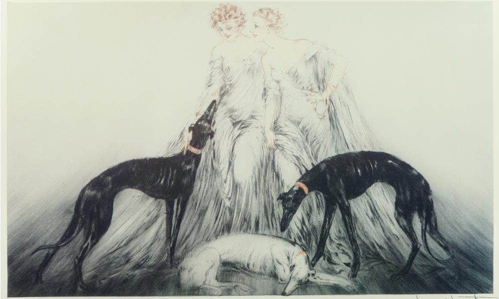 Coursing Iii 1930 By Louis Icart Fine Art Print