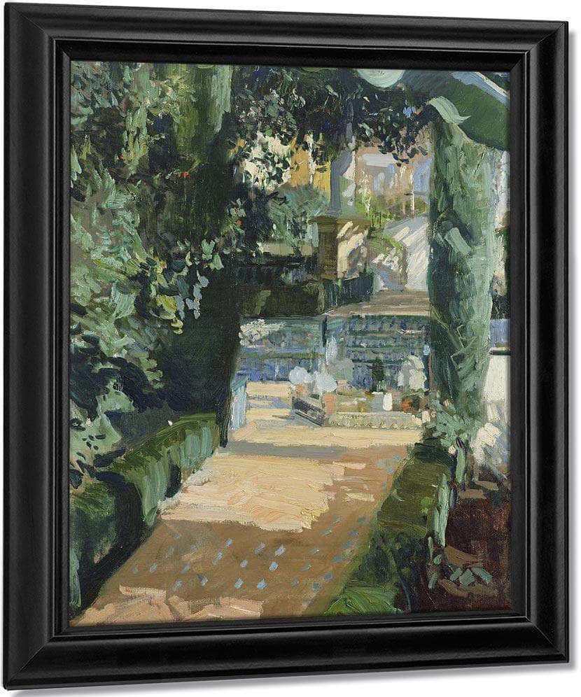 Court Of The Dances Alcazar Sevilla By Joaquin Sorolla Y Bastida Fine Art Print