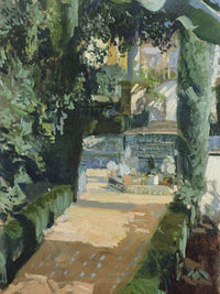 Court Of The Dances Alcazar Sevilla By Joaquin Sorolla Y Bastida Fine Art Print