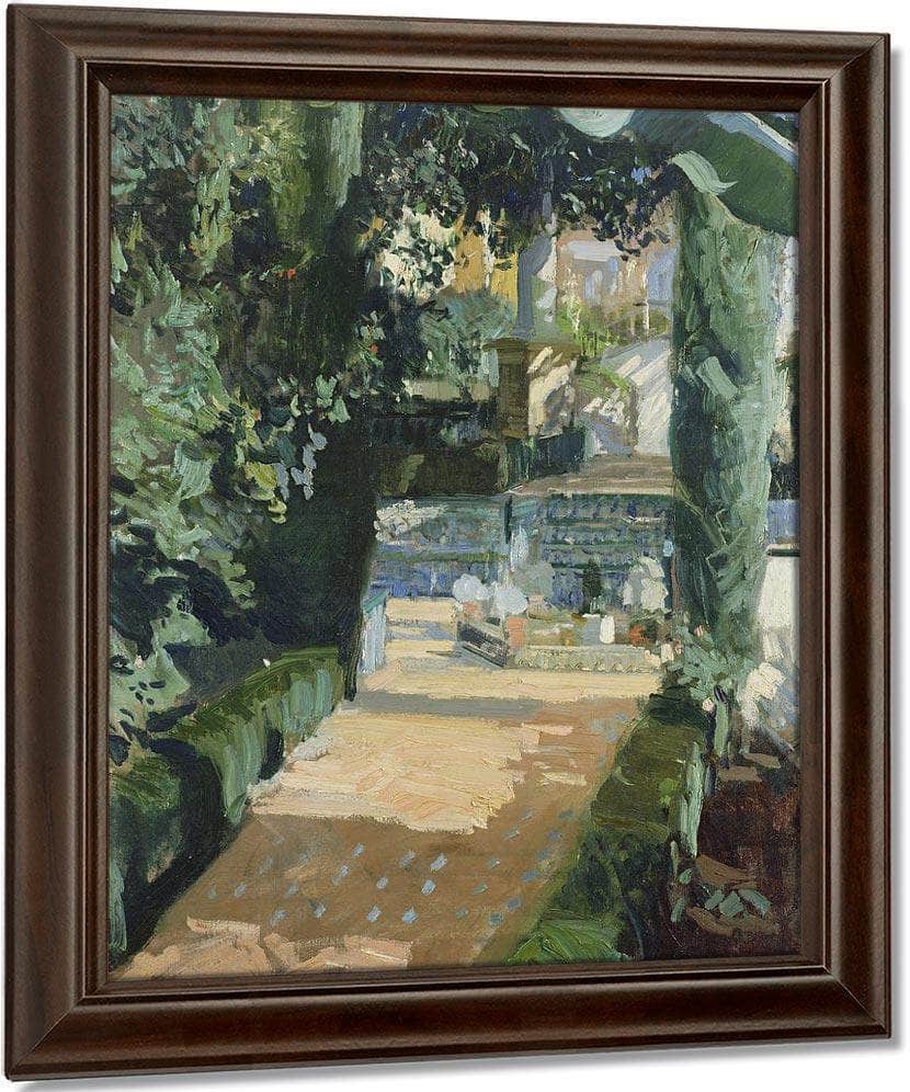 Court Of The Dances Alcazar Sevilla By Joaquin Sorolla Y Bastida Fine Art Print