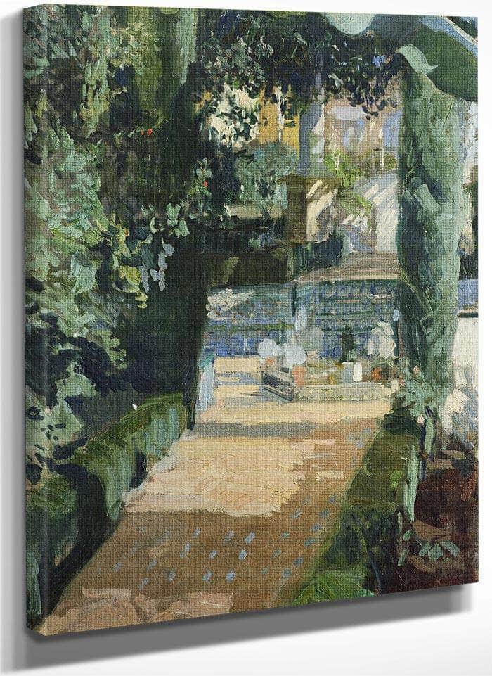 Court Of The Dances Alcazar Sevilla By Joaquin Sorolla Y Bastida Fine Art Print