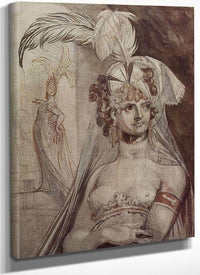 Courtesan With Plume And Veil By Henry Fuseli Fine Art Print