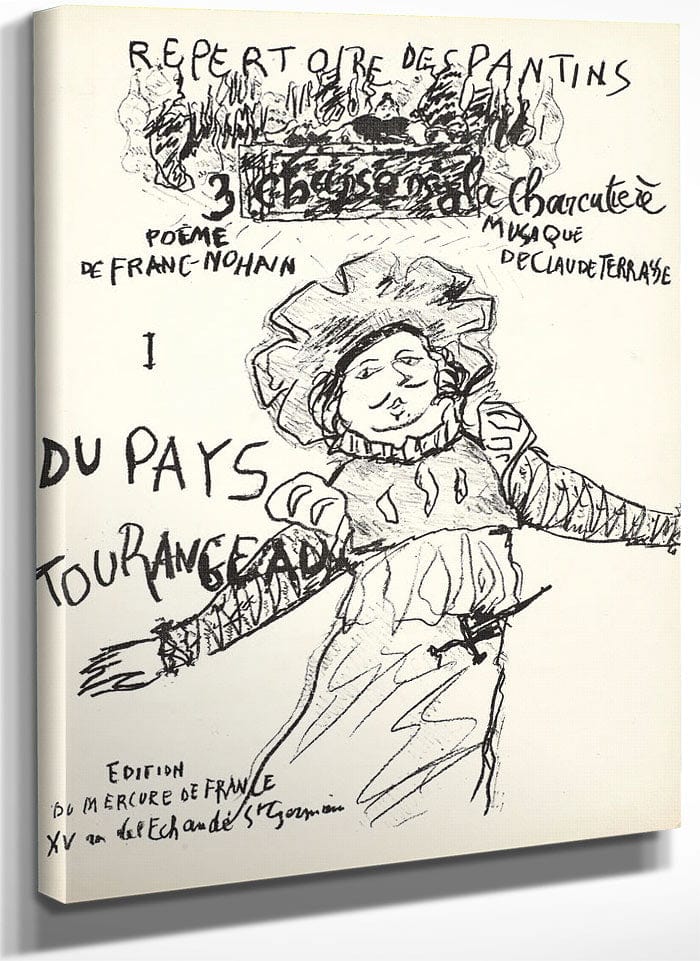 Cover For Du Pays Tourangeau (From The Land Of Touraine) From The Series Le Repertoire Des Pantins By Pierre Bonnard Fine Art Print