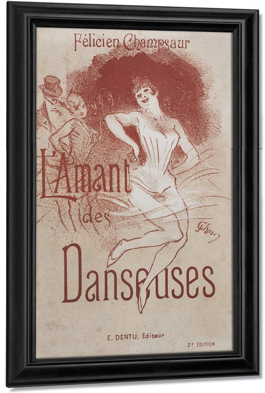 Cover For L'amant Des Danseuses (Lover Of Dancers) By Jules Cheret Fine Art Print