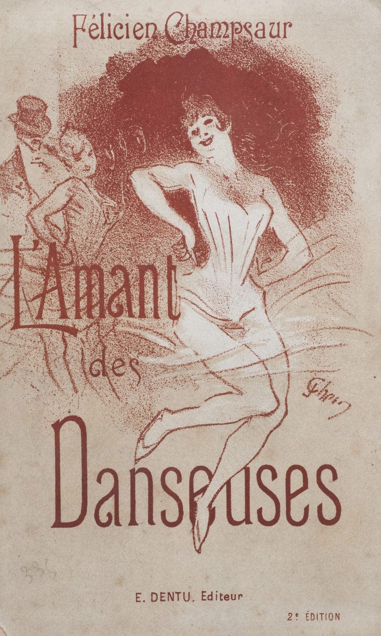 Cover For L'amant Des Danseuses (Lover Of Dancers) By Jules Cheret Fine Art Print