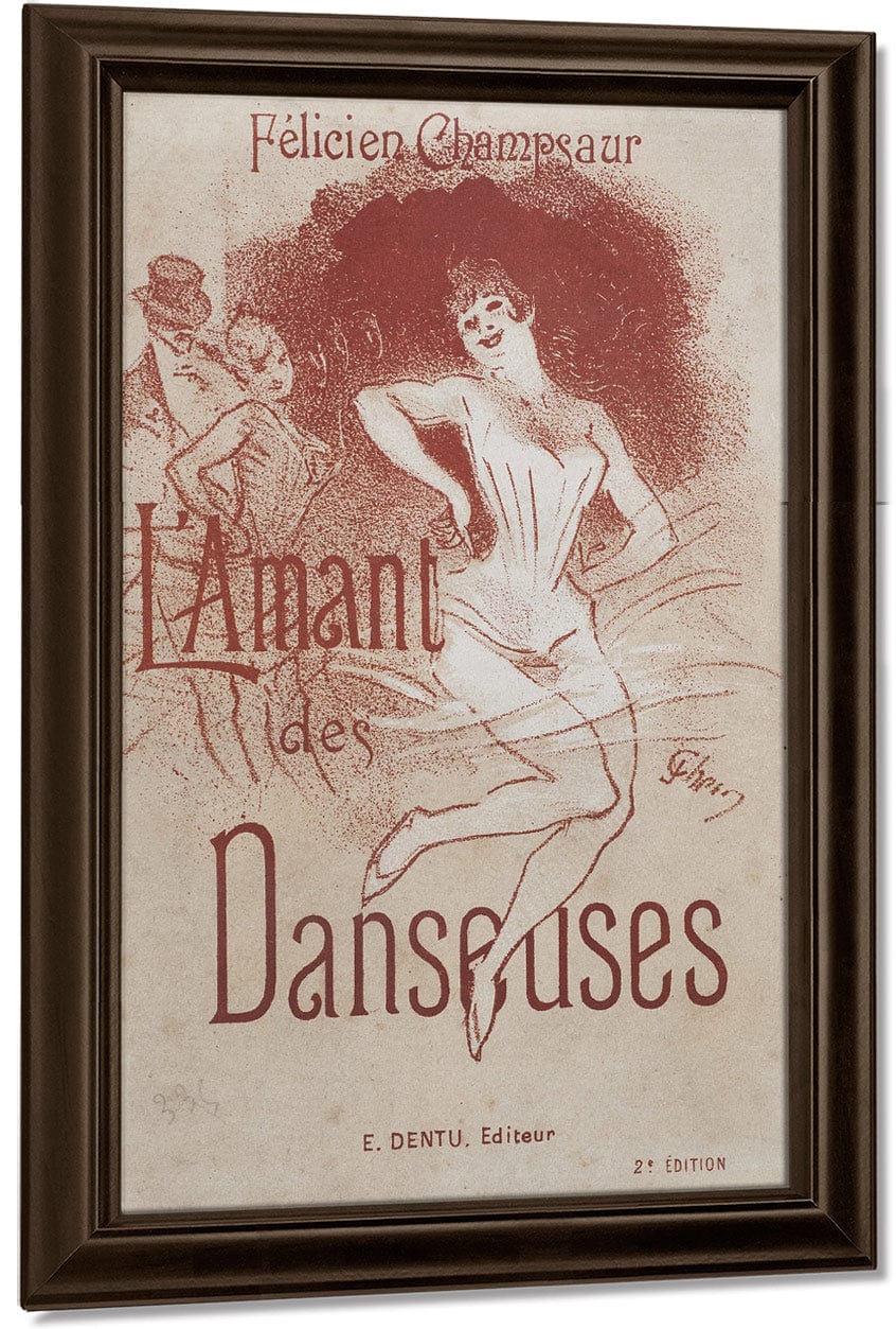 Cover For L'amant Des Danseuses (Lover Of Dancers) By Jules Cheret Fine Art Print