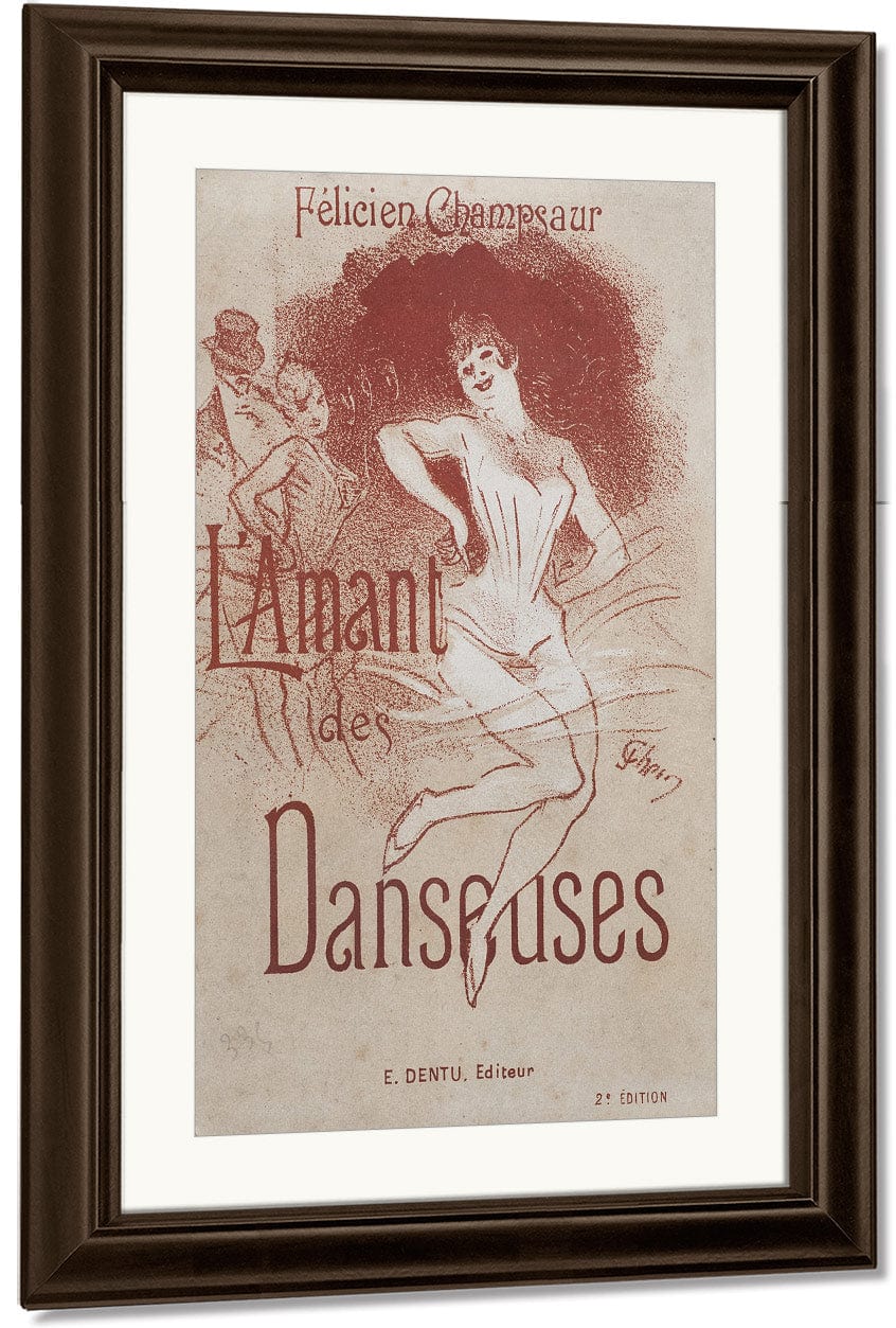 Cover For L'amant Des Danseuses (Lover Of Dancers) By Jules Cheret Fine Art Print