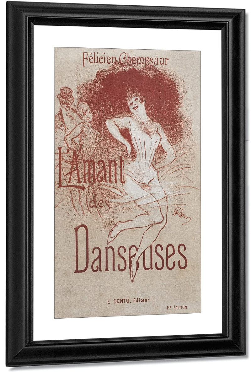 Cover For L'amant Des Danseuses (Lover Of Dancers) By Jules Cheret Fine Art Print