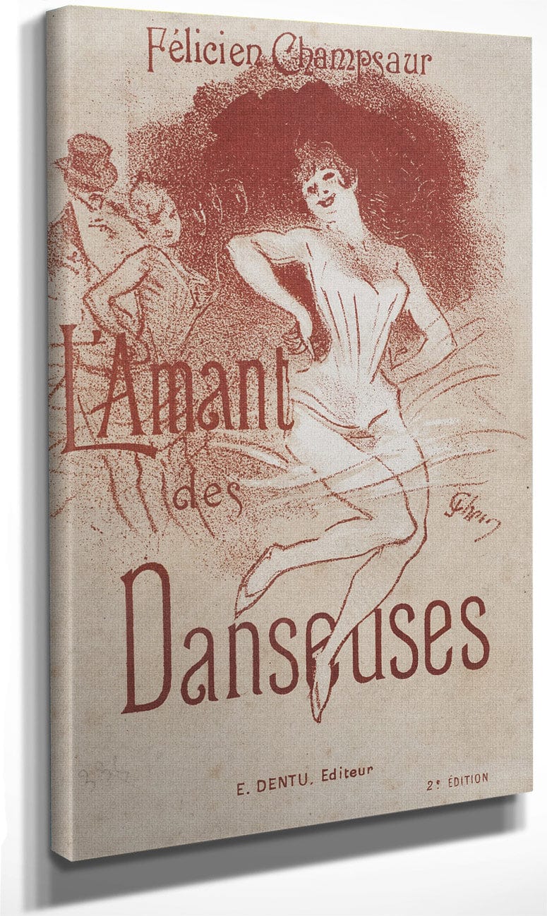 Cover For L'amant Des Danseuses (Lover Of Dancers) By Jules Cheret Fine Art Print
