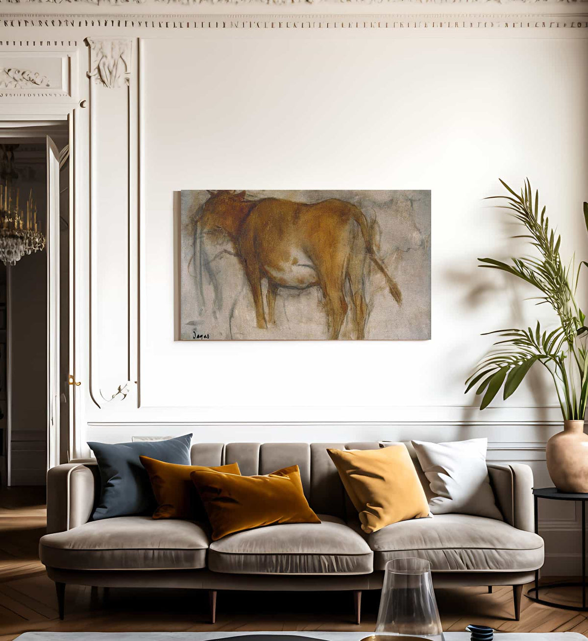 Cow By Edgar Degas Fine Art Print