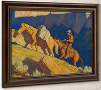 Cowboy And Packhorse By Maynard Dixon Fine Art Print