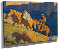 Cowboy And Packhorse By Maynard Dixon Fine Art Print