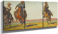Cowboys On The Plains 1921 By Maynard Dixon Fine Art Print