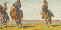 Cowboys On The Plains 1921 By Maynard Dixon Fine Art Print