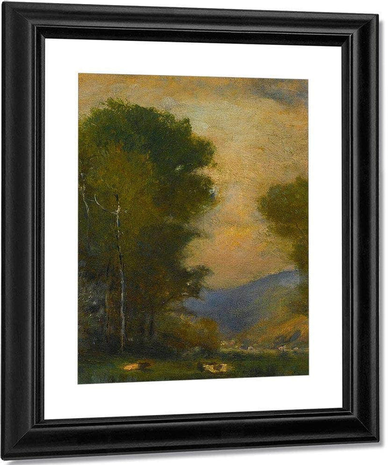 Cows By A Stream By George Inness Fine Art Print