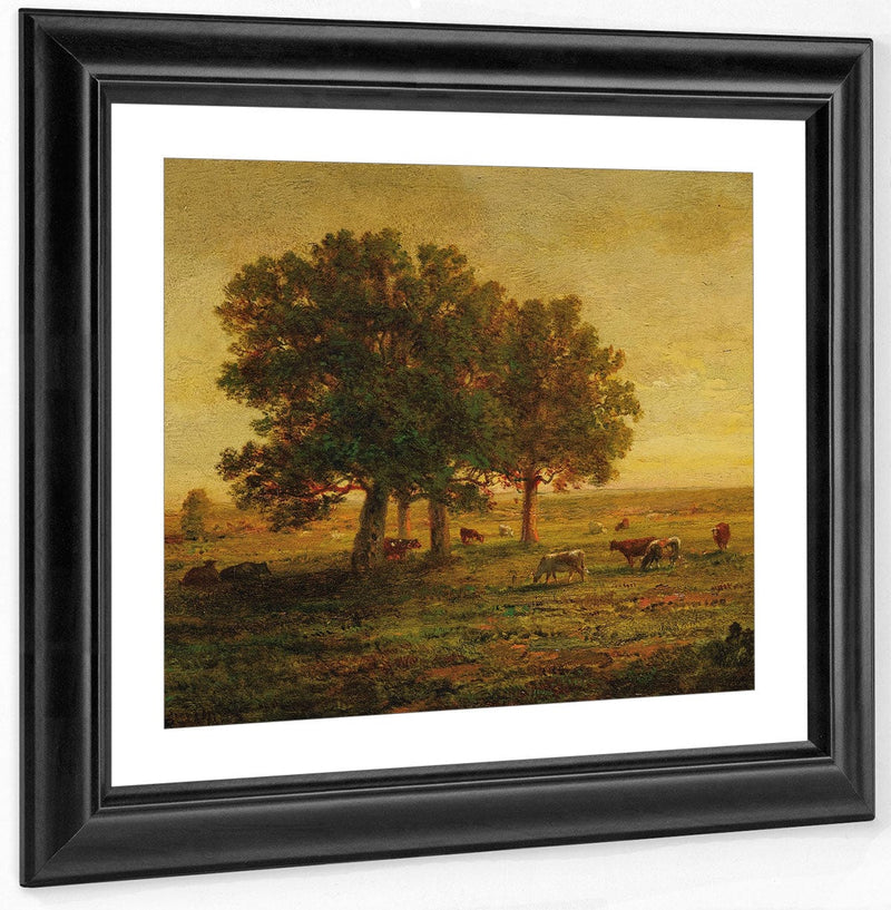 Cows In A Group Of Oak Trees Apremont 1850 By Theodore Rousseau Fine Art Print