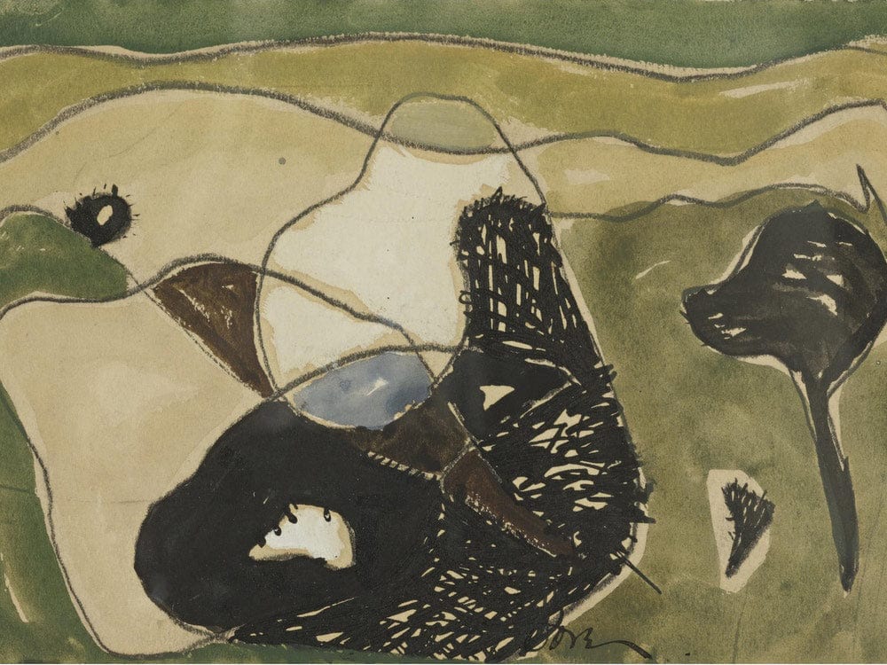 Cows In A Pasture By Arthur Dove Fine Art Print
