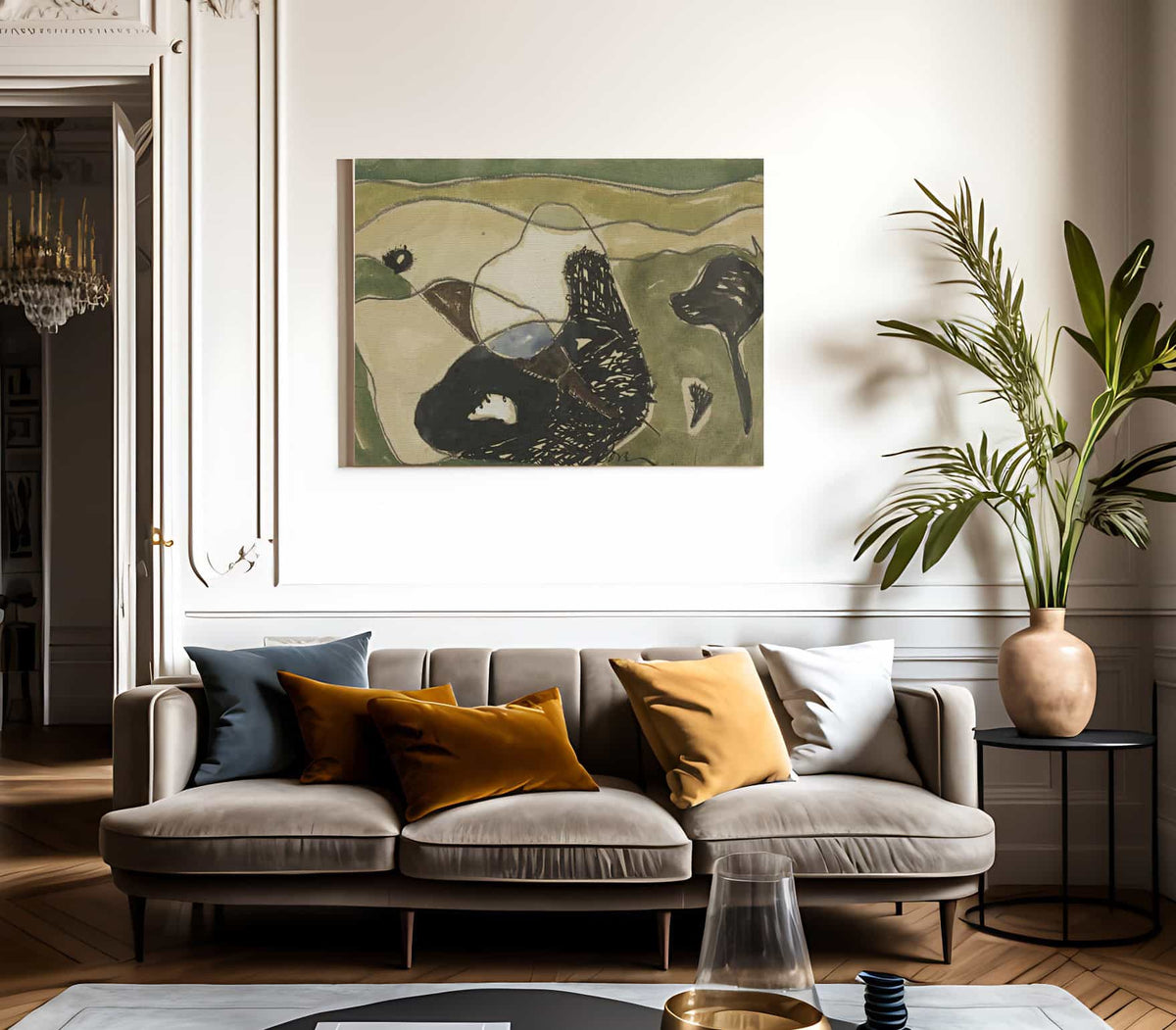 Cows In A Pasture By Arthur Dove Fine Art Print