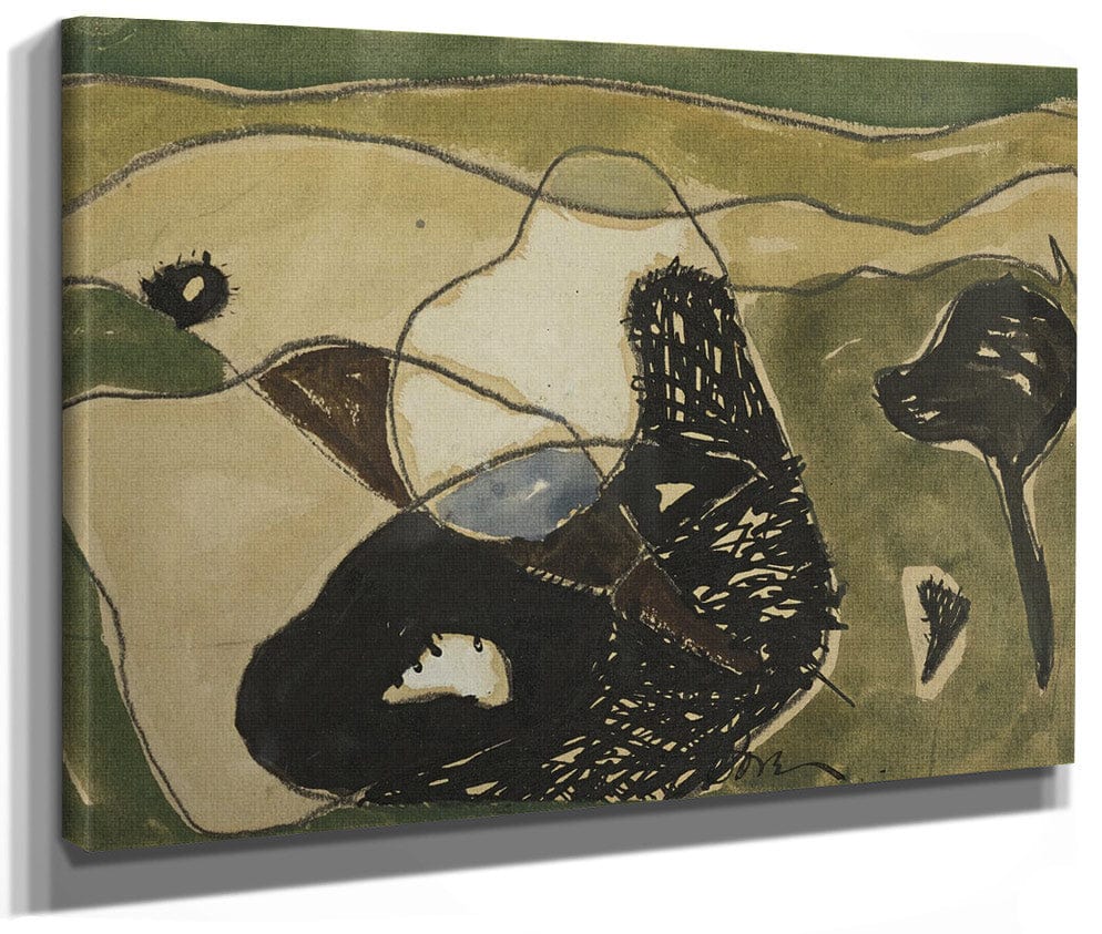 Cows In A Pasture By Arthur Dove Fine Art Print