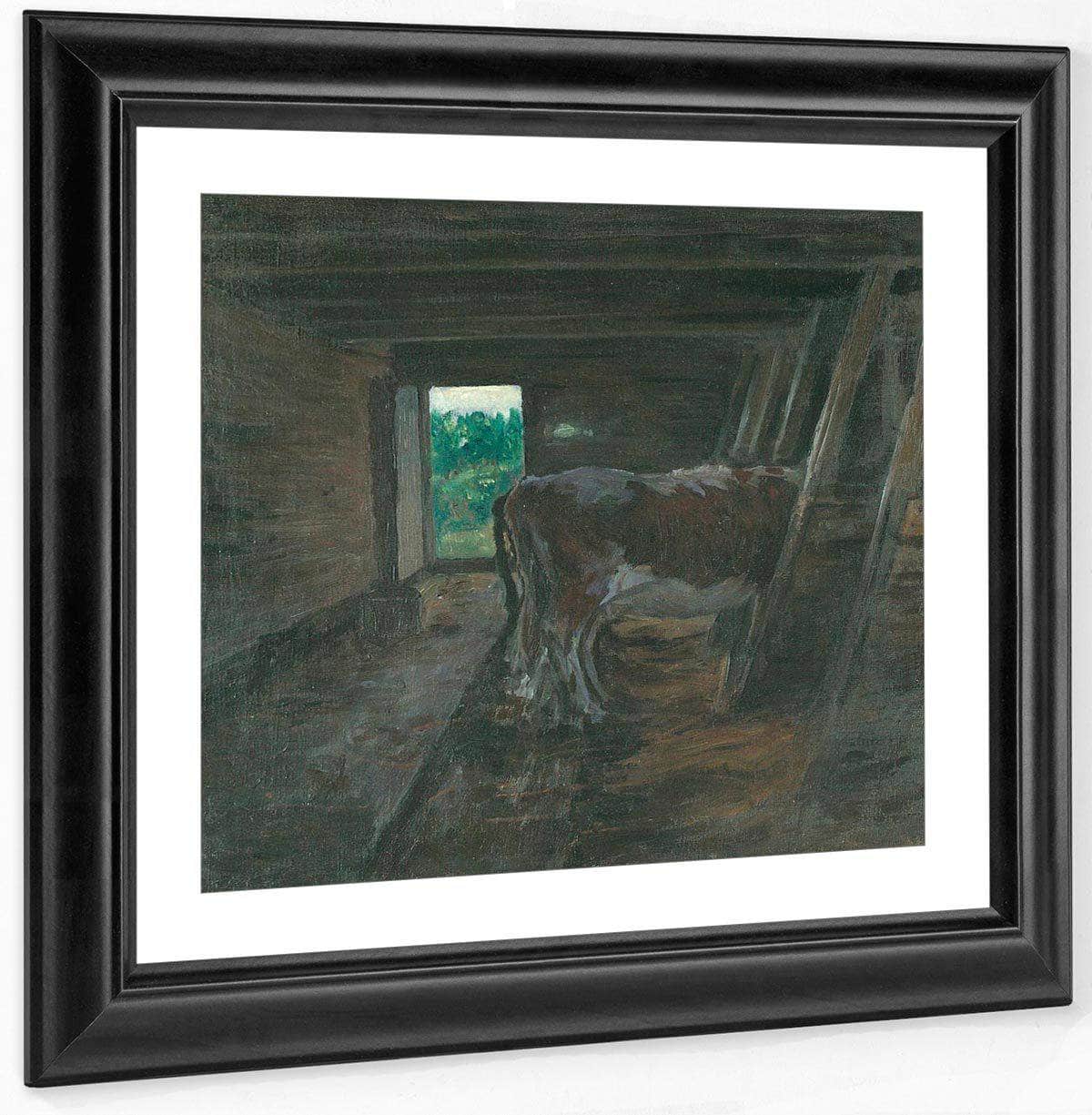 Cowshed Interior By Nicolai Astrup Fine Art Print