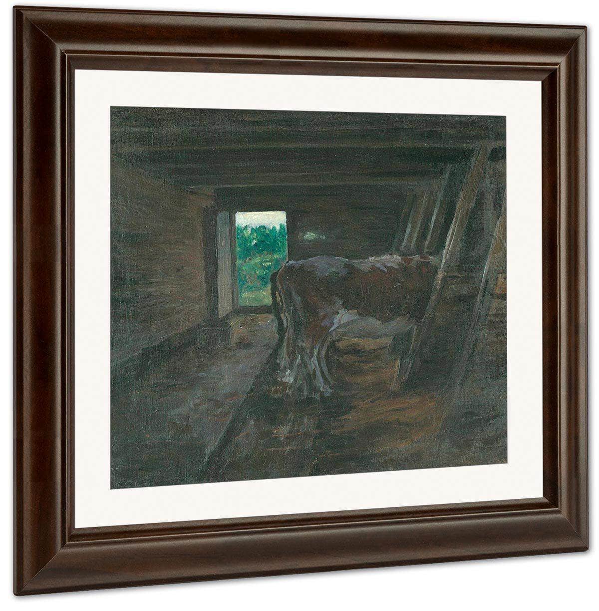 Cowshed Interior By Nicolai Astrup Fine Art Print