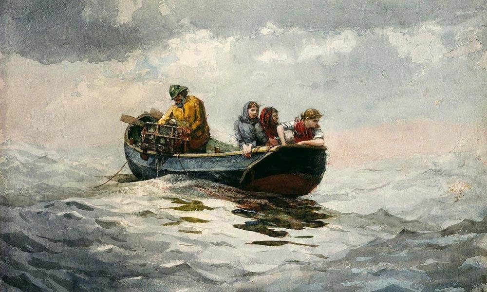 Crab Fishing By Winslow Homer Fine Art Print