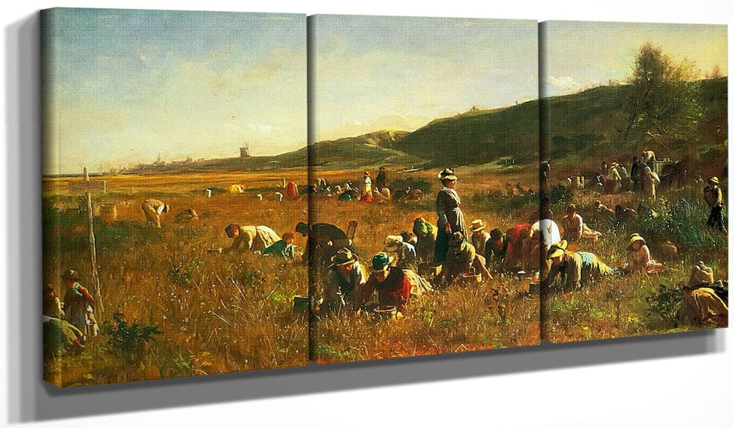 Cranberry Harvest By Eastman Johnson Fine Art Print
