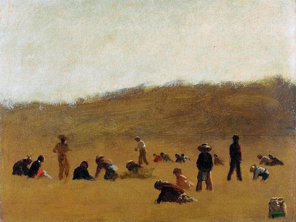 Cranberry Pickers By Eastman Johnson Fine Art Print