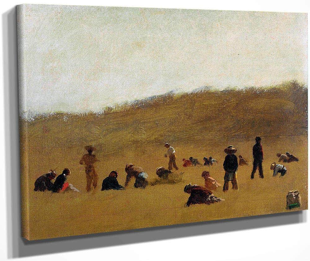 Cranberry Pickers By Eastman Johnson Fine Art Print