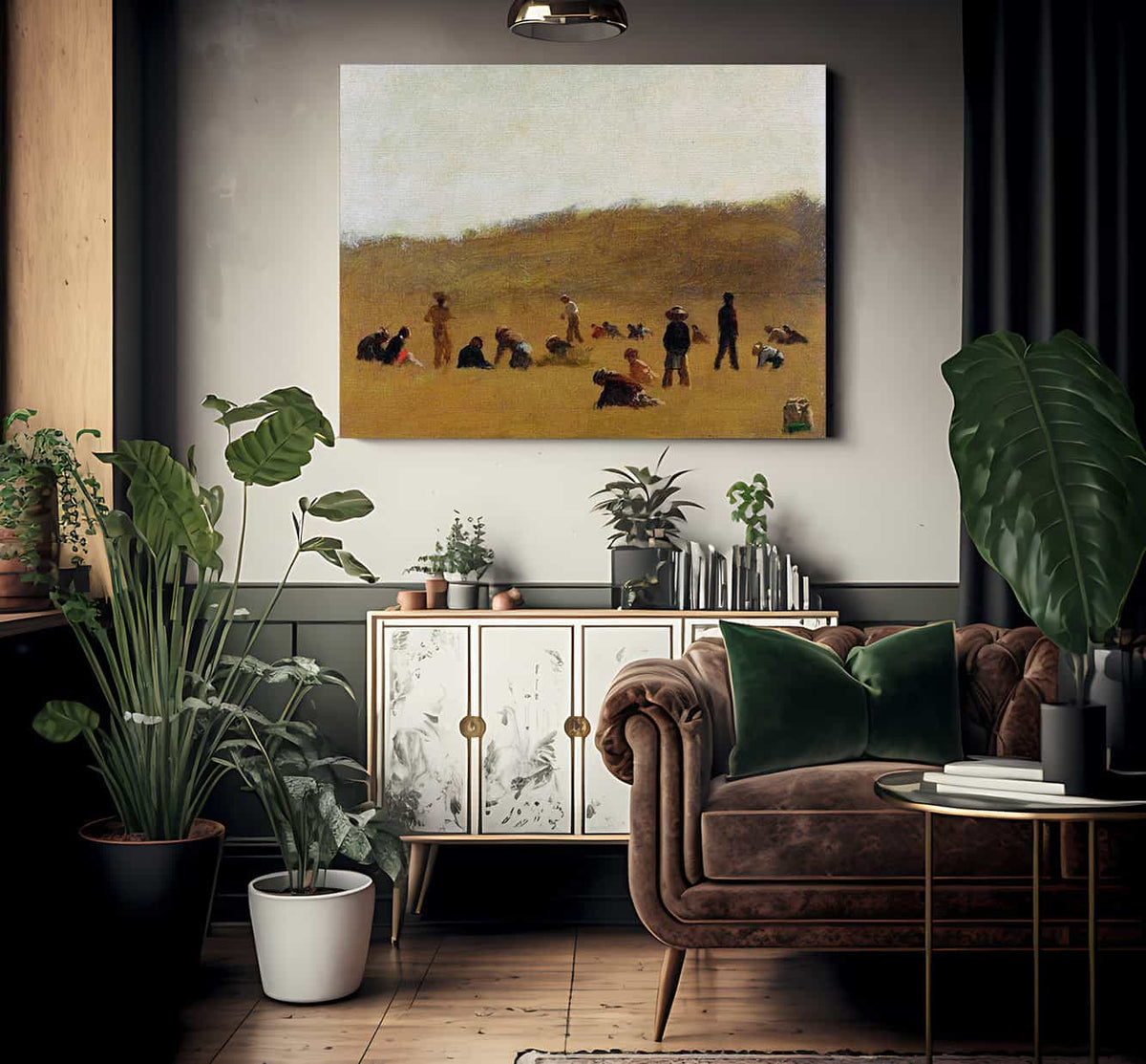 Cranberry Pickers By Eastman Johnson Fine Art Print