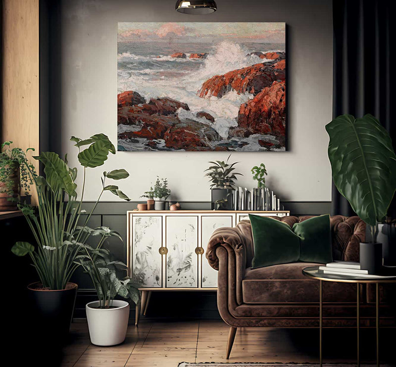 Crashing Waves By Edgar Payne Fine Art Print