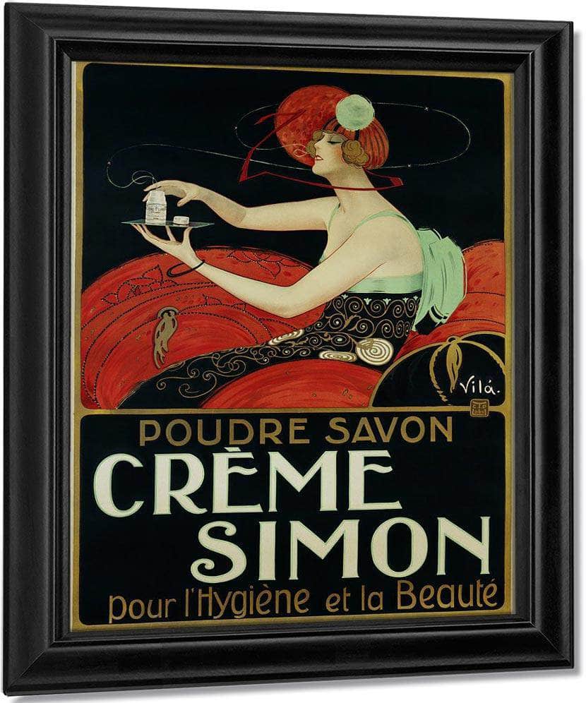 Creme Simon Poster By Joaquim Vayreda Vila Fine Art Print