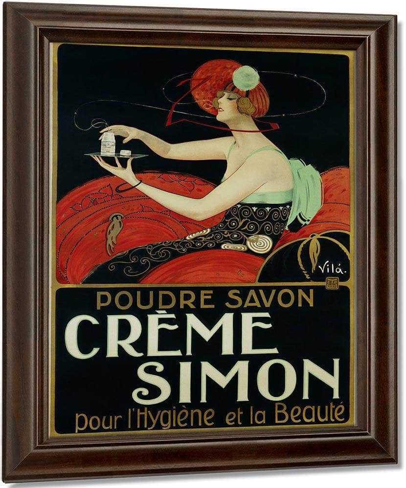 Creme Simon Poster By Joaquim Vayreda Vila Fine Art Print