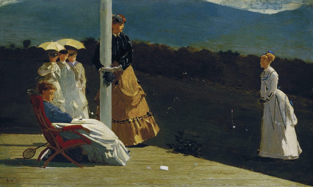Croquet Match By Winslow Homer Fine Art Print