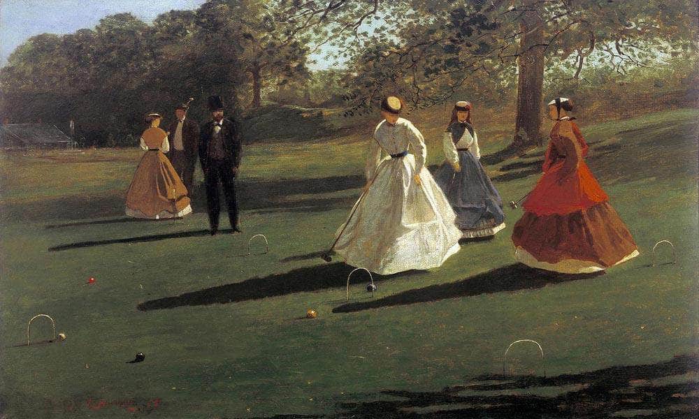 Croquet Players By Winslow Homer Fine Art Print