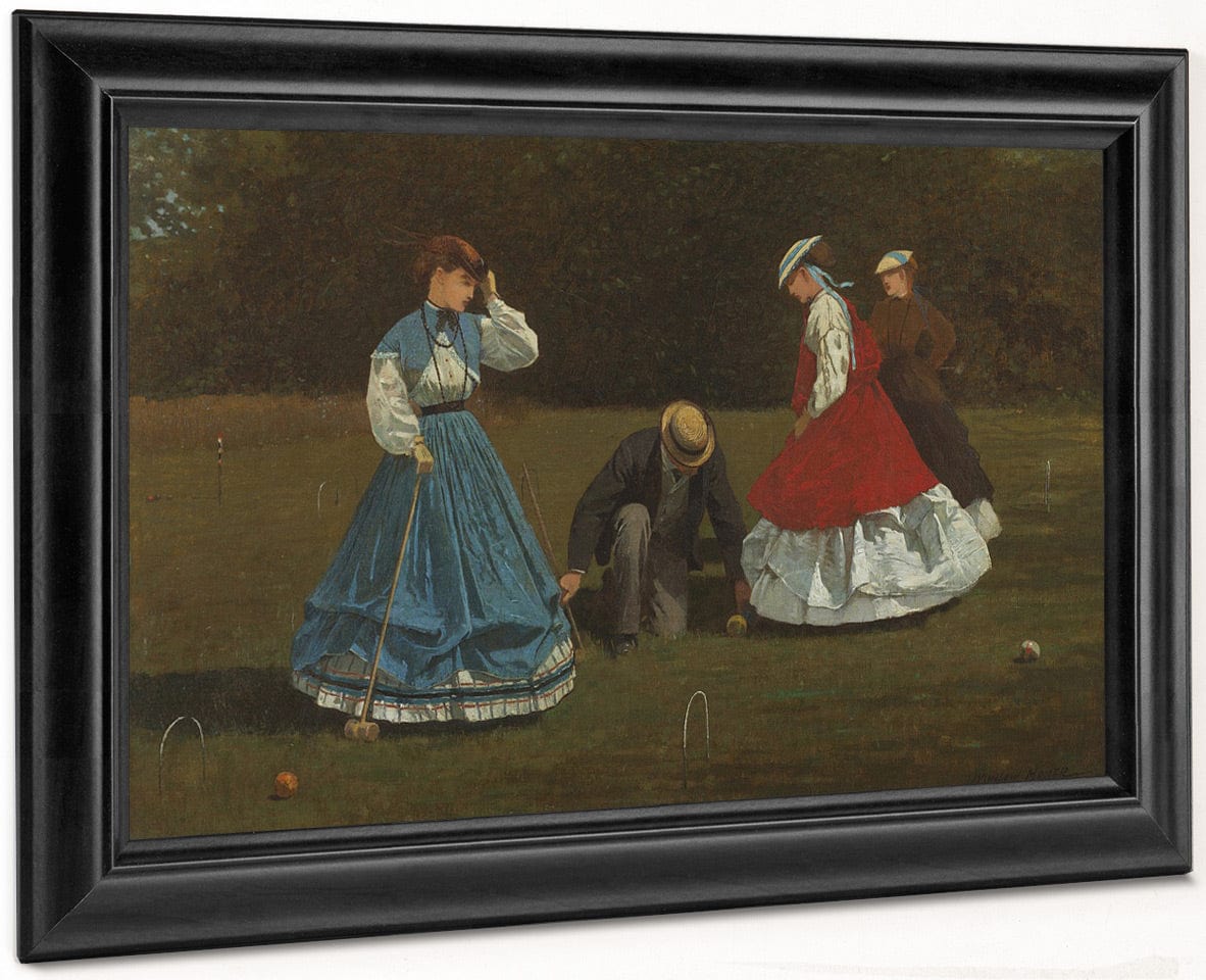 Croquet Scene By Winslow Homer Fine Art Print