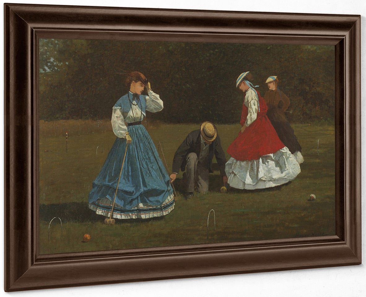 Croquet Scene By Winslow Homer Fine Art Print