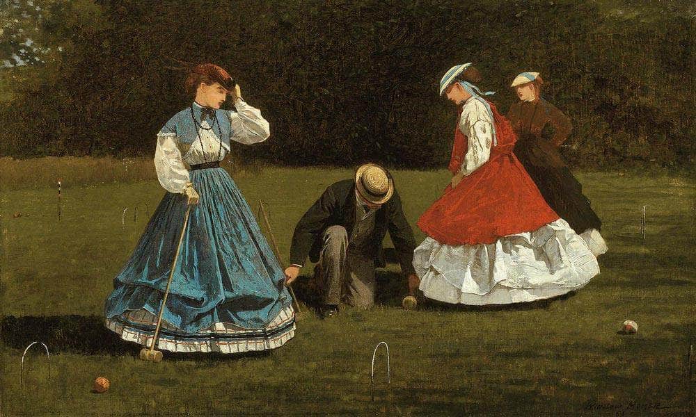Croquet Scene By Winslow Homer Fine Art Print
