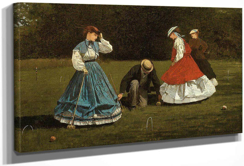 Croquet Scene By Winslow Homer Fine Art Print