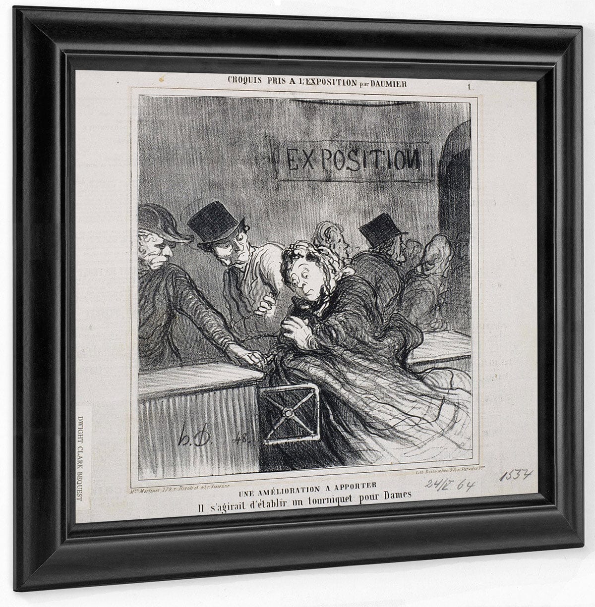 Croquis Pris À L'exposition  Une Amelioration À Apporter By Honore Daumier Fine Art Print