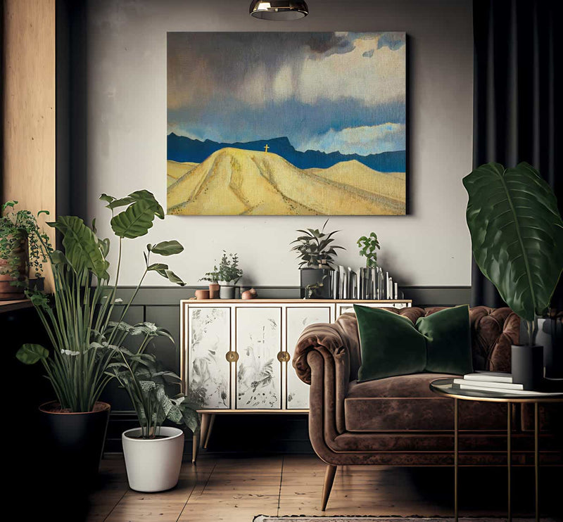 Cross On The Hill By Maynard Dixon Fine Art Print