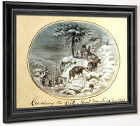 Crossing The Bitterroot Mountains By Gustav Sohon Fine Art Print