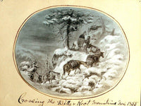 Crossing The Bitterroot Mountains By Gustav Sohon Fine Art Print