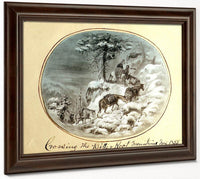 Crossing The Bitterroot Mountains By Gustav Sohon Fine Art Print