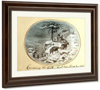 Crossing The Bitterroot Mountains By Gustav Sohon Fine Art Print